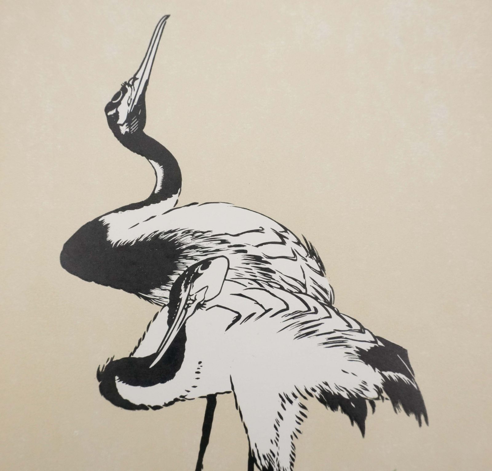 Mokuchu Urushibarajapanese Print, Herons   Signed Woodcut photo Art