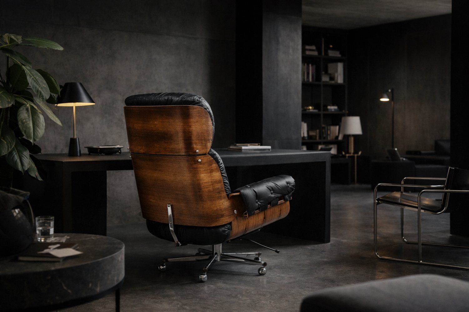 Mid Century Modern Swiss Leather And Bentwood Lounge Chair By Martin Stoll For Giroflex, 1960s photo for sale