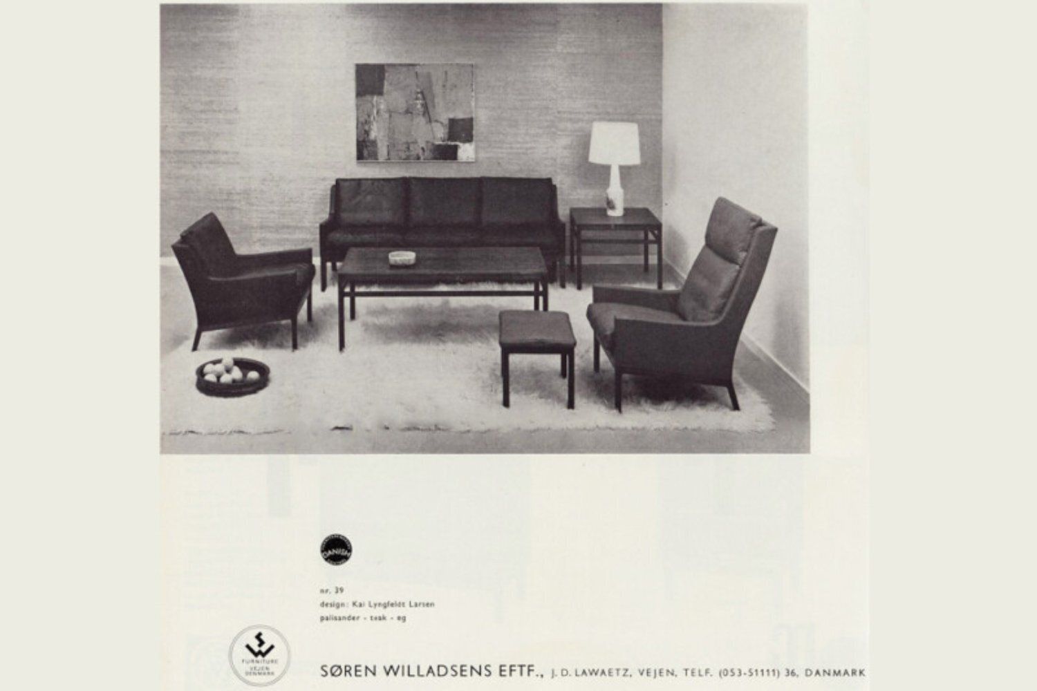Vintage Deens Model 39 Easy Chair Van Kai Lyngfeldt Larsen Voor Søren Willadsen, Jaren 1960 photo vintage