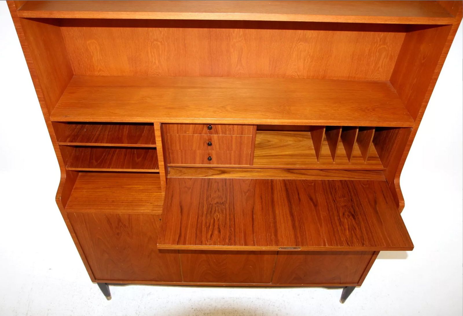 Scandinavian Teak Secretary Desk, Sweden, 1950s photo Furniture