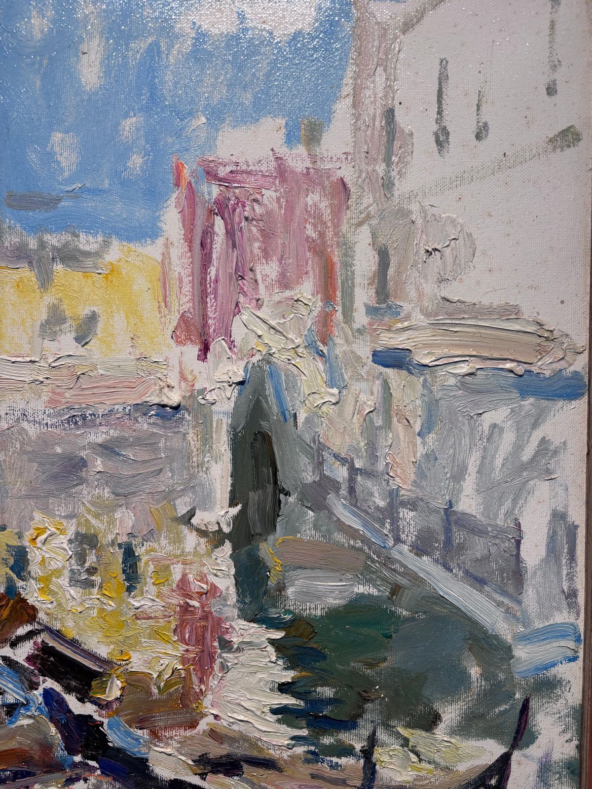 Georgij Moroz" Due Gondole " Venezia Olio Su Tela Cm. 55 X 60 19991999 photo for sale
