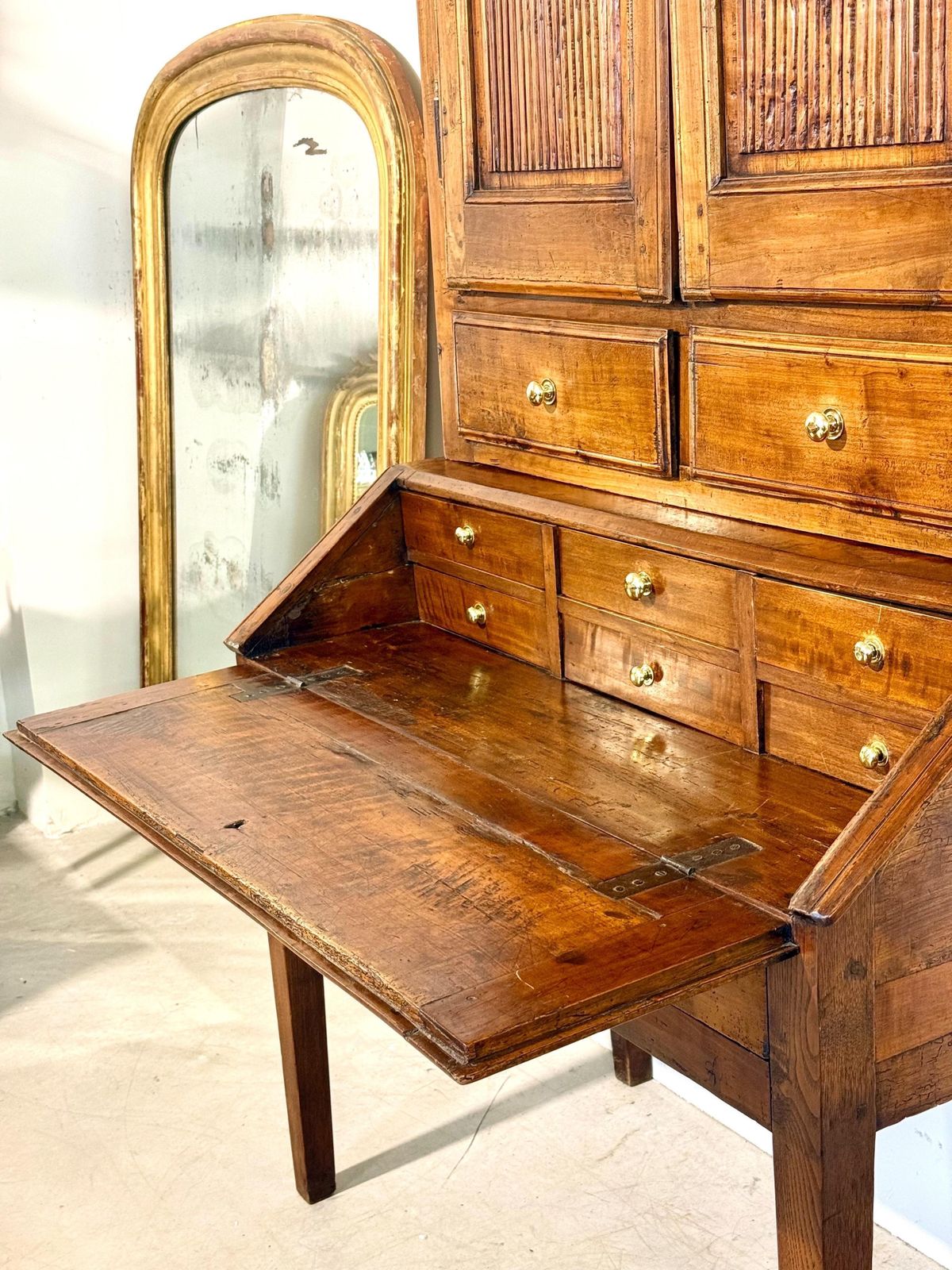 French Louis XVI Period Walnut Secretaire Desk, Circa 1780 photo furniture