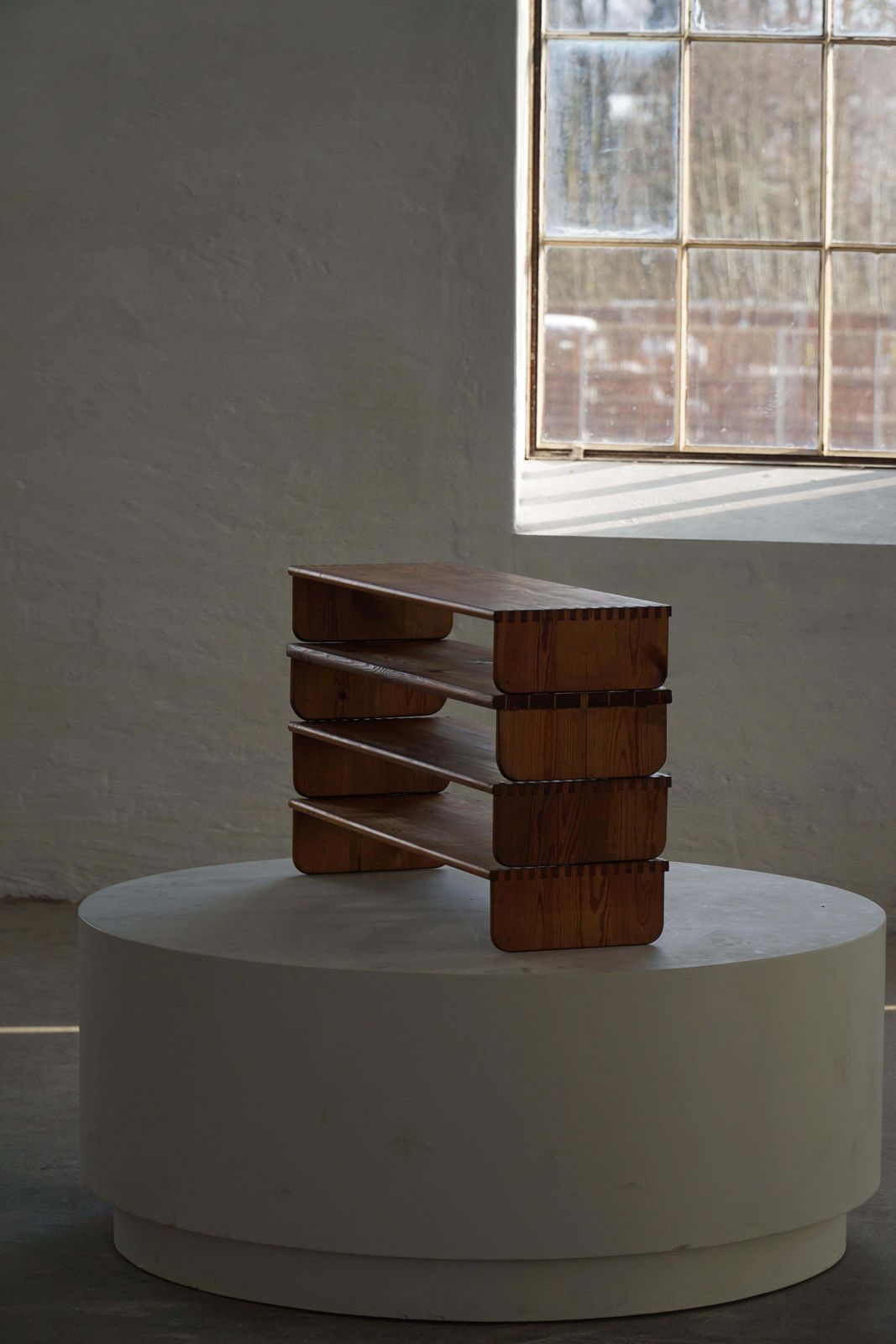 Swedish Modern, Set Of 4 Multifunctional Shelves In Pine, Late 19th Century photo for sale