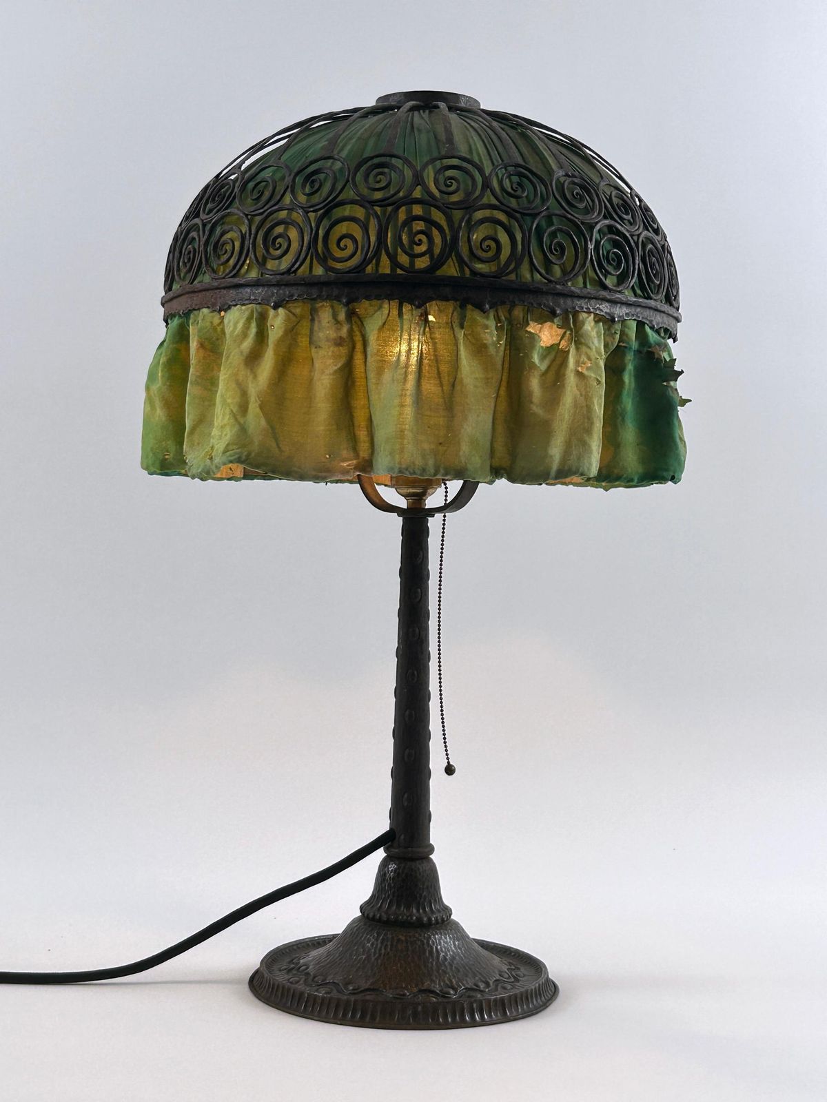 5783.0 Monumental Art Nouveau Table Lamp Probably By Reinhold Kirsch Germany 1900s photo