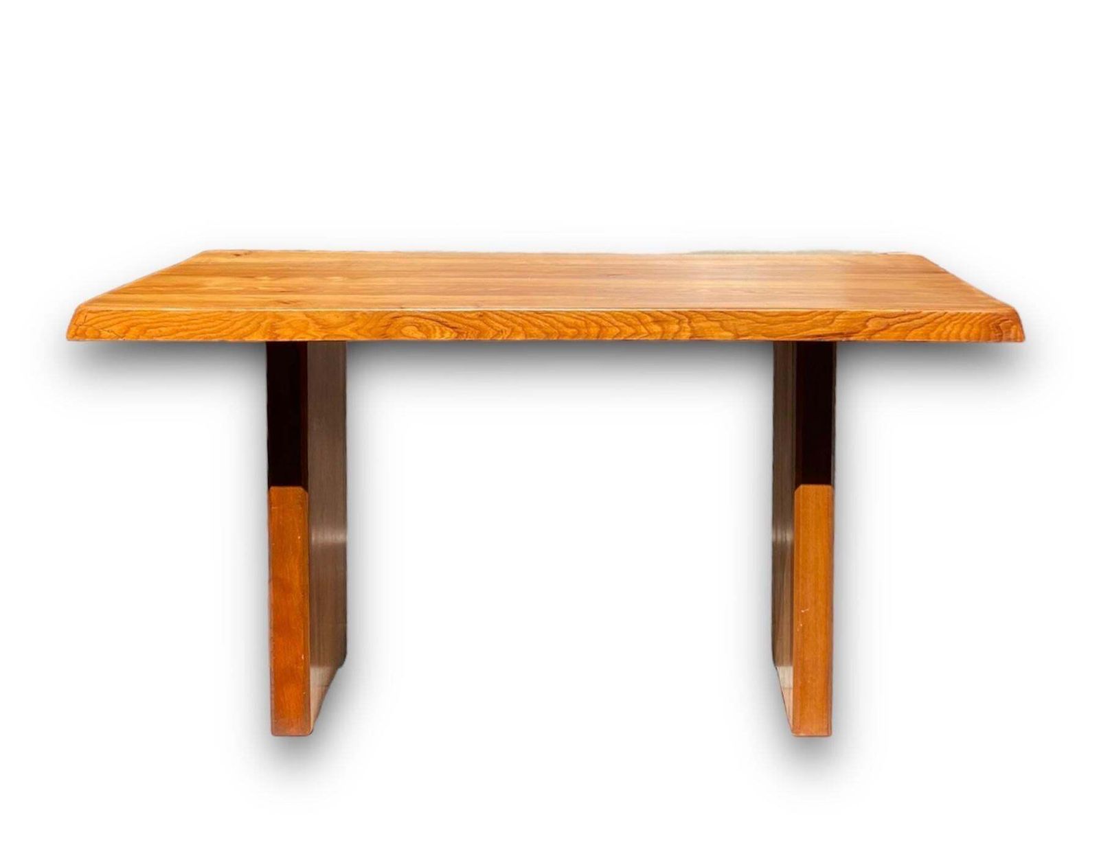 17793.0 Pierre Chapo   T14a Table And Benches Set   Circa 1970 photo