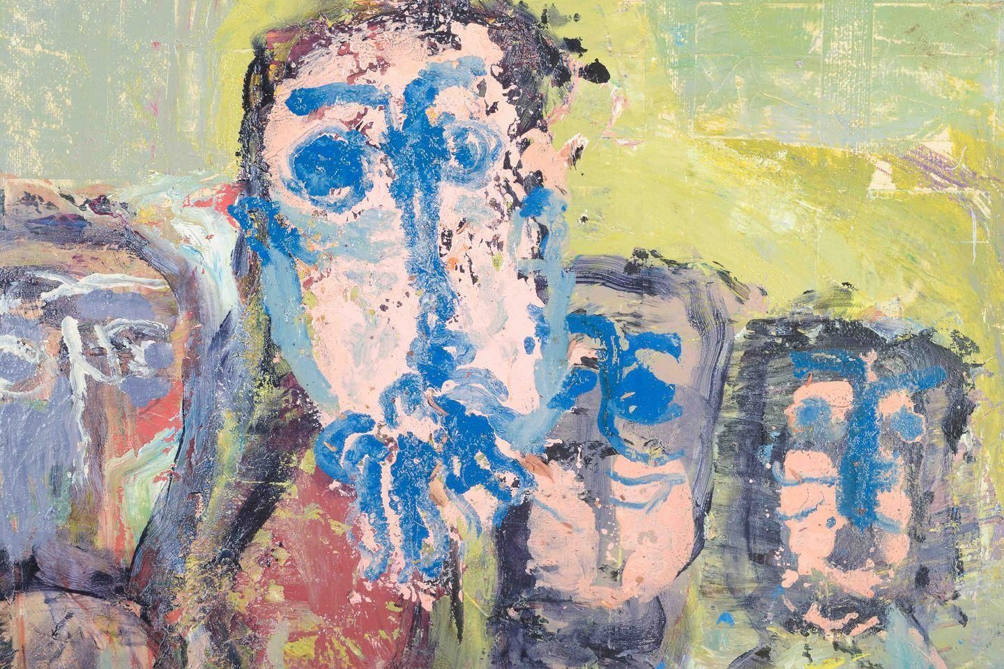 Imre Antonÿi, Hungarian Swedish Artist. Oil Painting With Figures. 2004 photo furniture