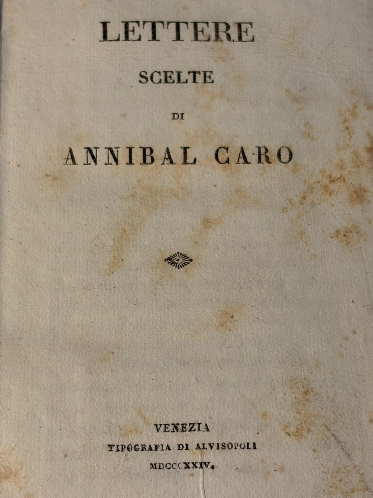 photo furniture Selected Letters Of Annibal Caro Venice 1835