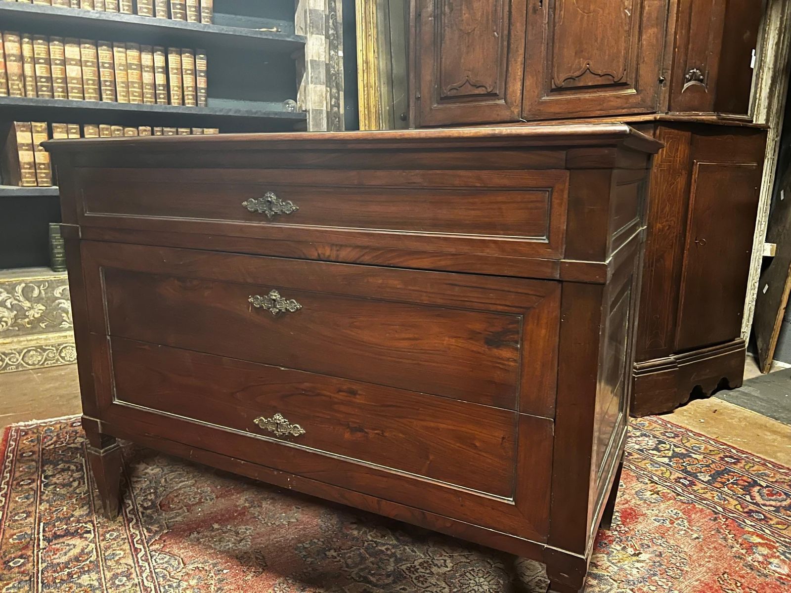 Pair Of Walnut Chest Of Drawers, 3 Drawer, Italy photo vinterior