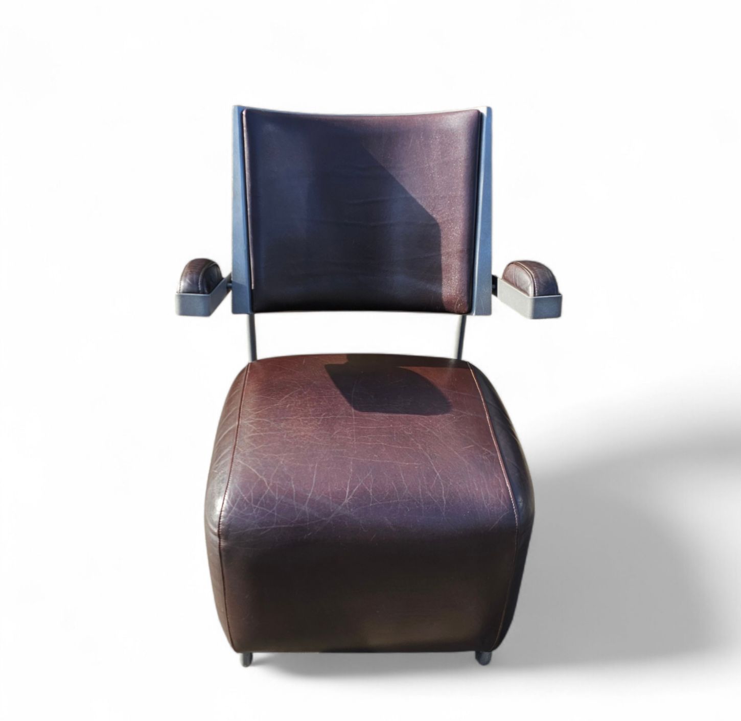 3 X Oscar Armchair By Harri Korhonen For Inno Interior Oy / Brown Leather / 1980s photo for sale