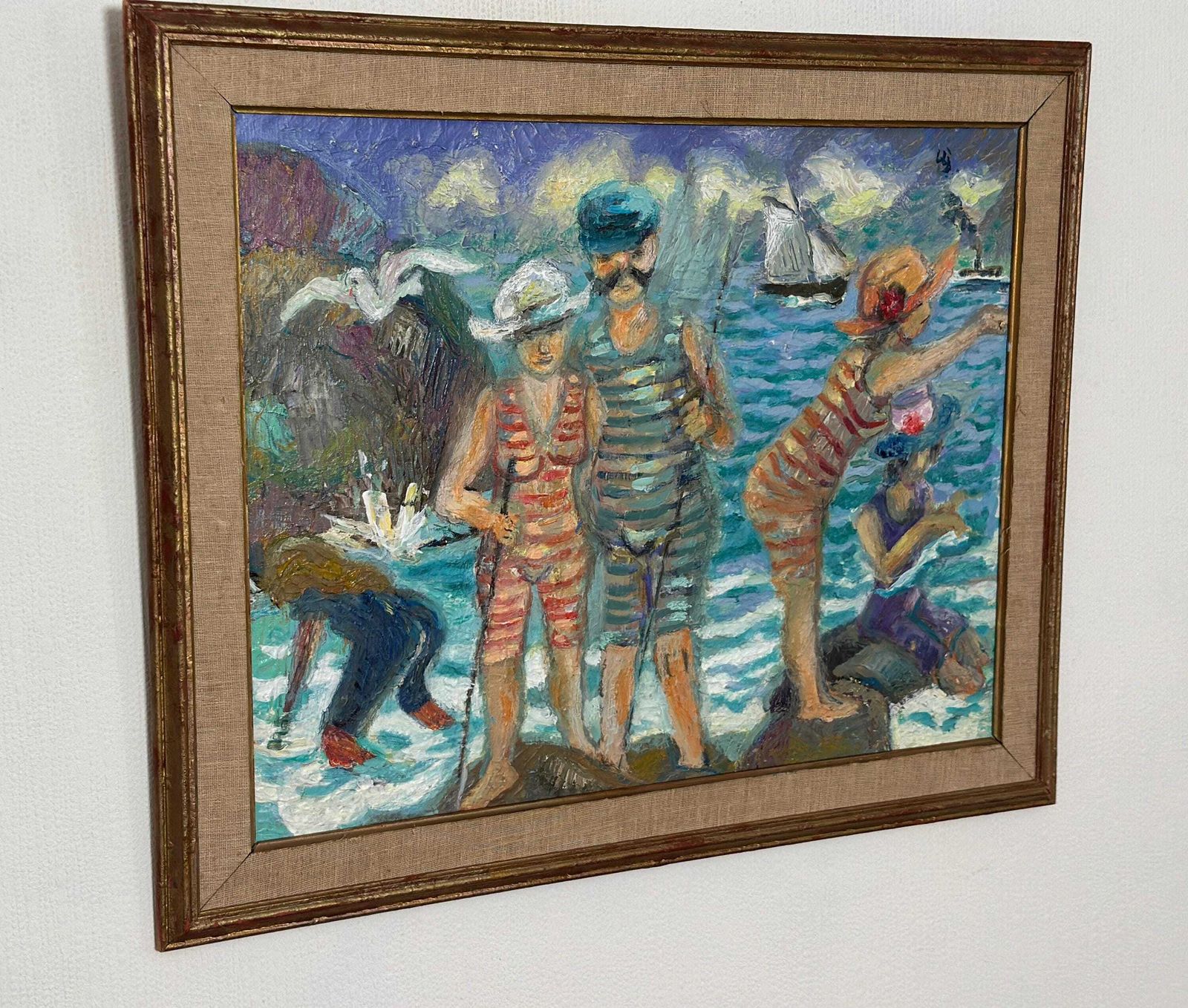 photo vinterior Original Swedish Oil On Panel – “Summer” By Lars Ljungquis 2008 – Vintage & Framed – 61.5 × 75 Cm (24.2" × 29.5")