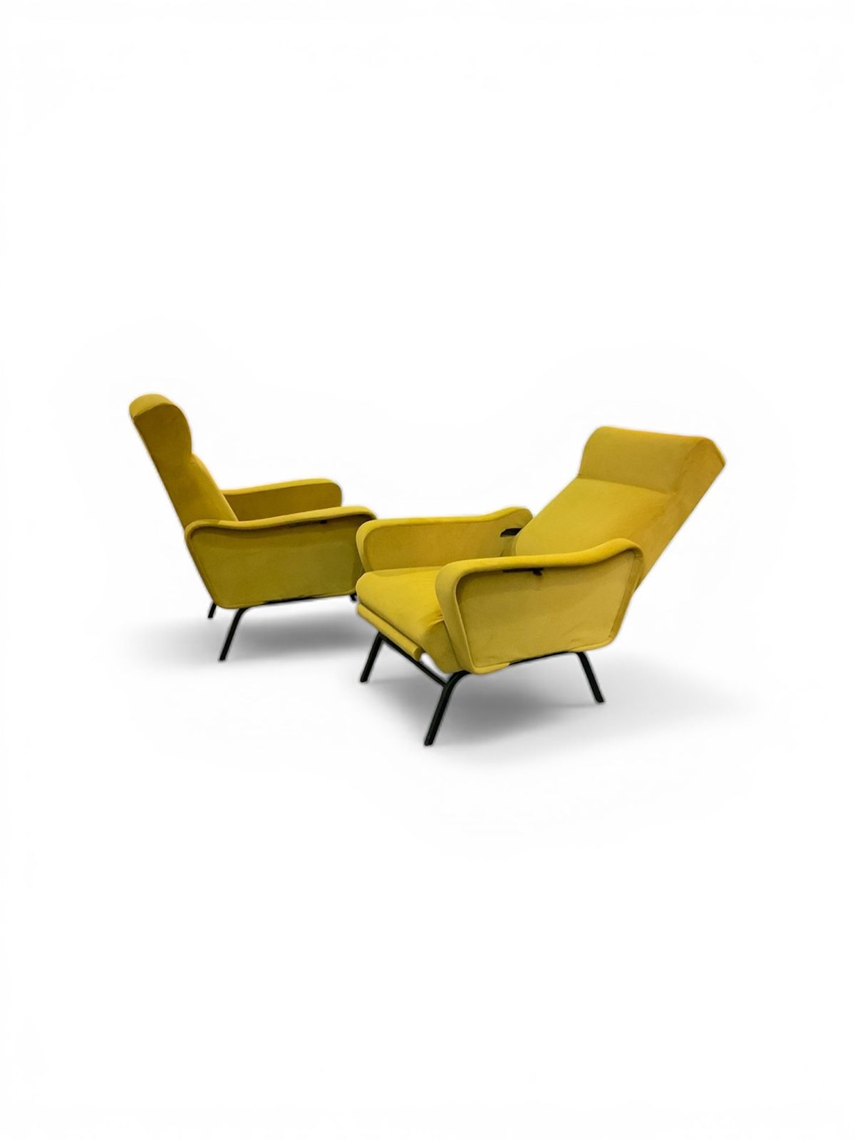 Pair Of 1950’s Italian Reclinable Armchairs By Brevetti Casati  Lissone With Foot Rest photo 3500.0