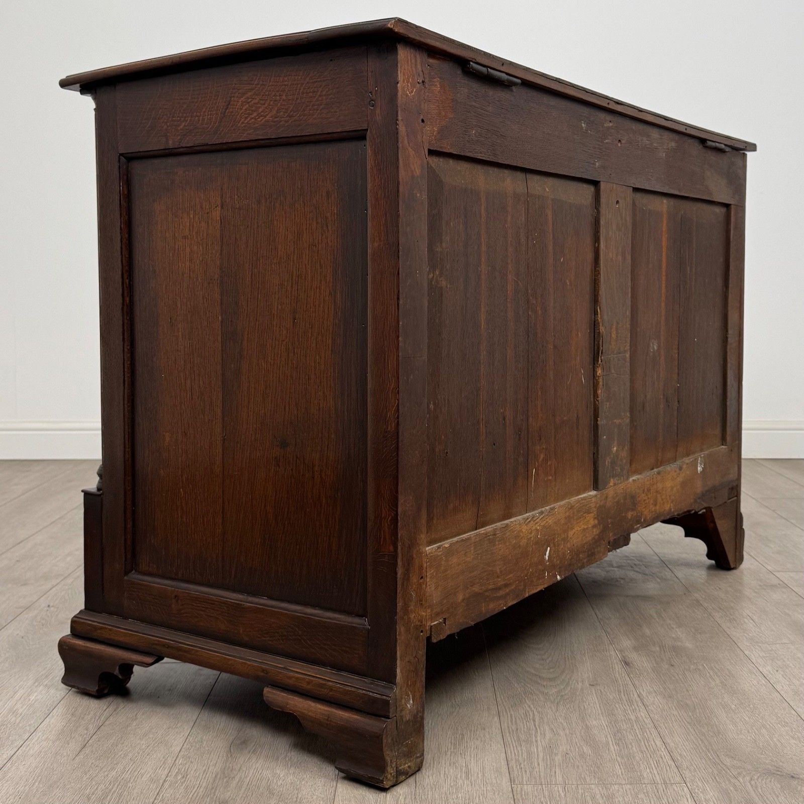 Antique 18th Century Georgian Lancashire Chest In Oak ( Af 5221 ) photo Furniture