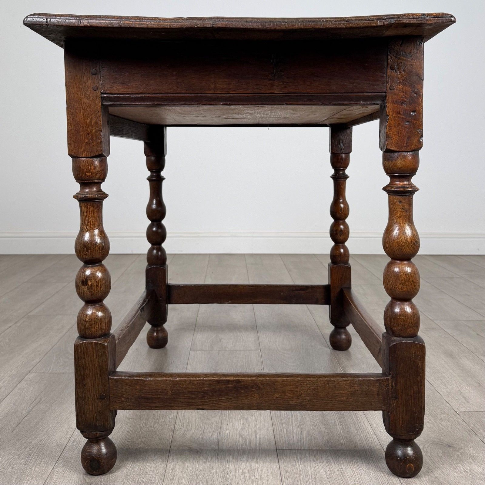 Antique 18th Century Georgian Bobbin Turned Side Table In Oak ( Af 5234 ) photo for sale