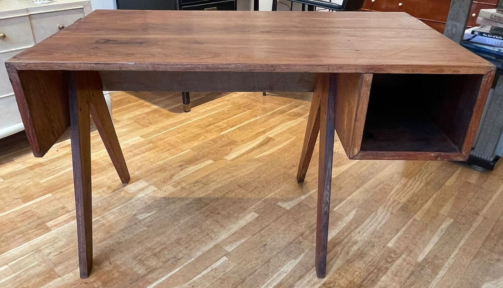 Chandigarh Teak Desk Set By Pierre Jeanneret (1896–1967), 1960s photo for sale