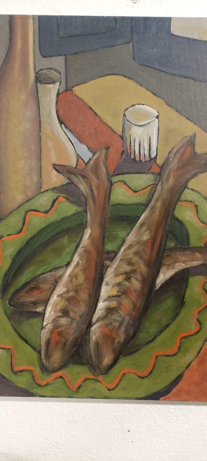 Franco Prayer Still Life Oil Painting (1924) 60x50 Cm photo for sale