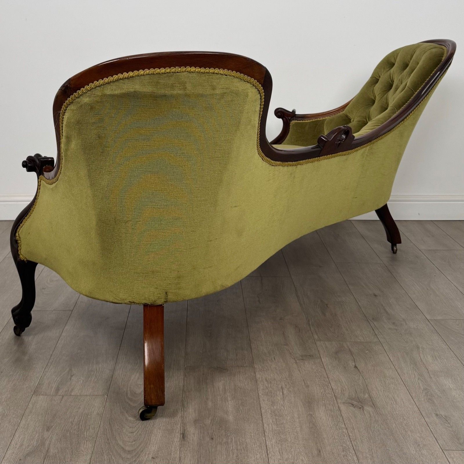 Antique 19th Century Victorian Spoon Back Settee In Mahogany ( Af 5246 ) photo Furniture