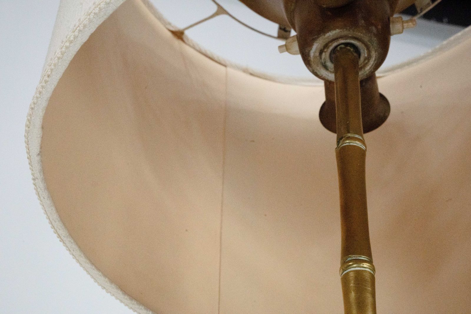 Mid Century Italian Solid Brass Faux Bamboo Floor Lamp, 1960s photo 2080.0