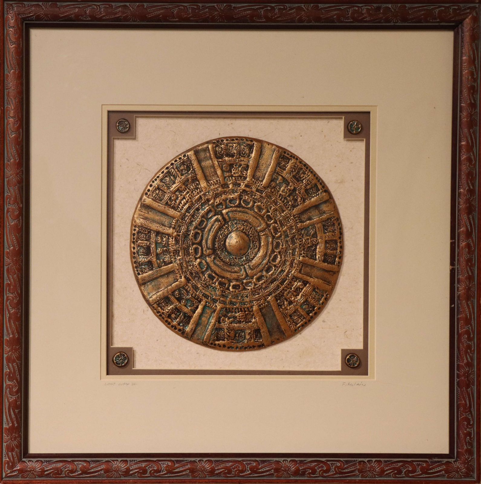 Pair Of Aztec Inspired 3d Wall Sculptures – Lost City I & Lost City II By F. Mclain photo furniture