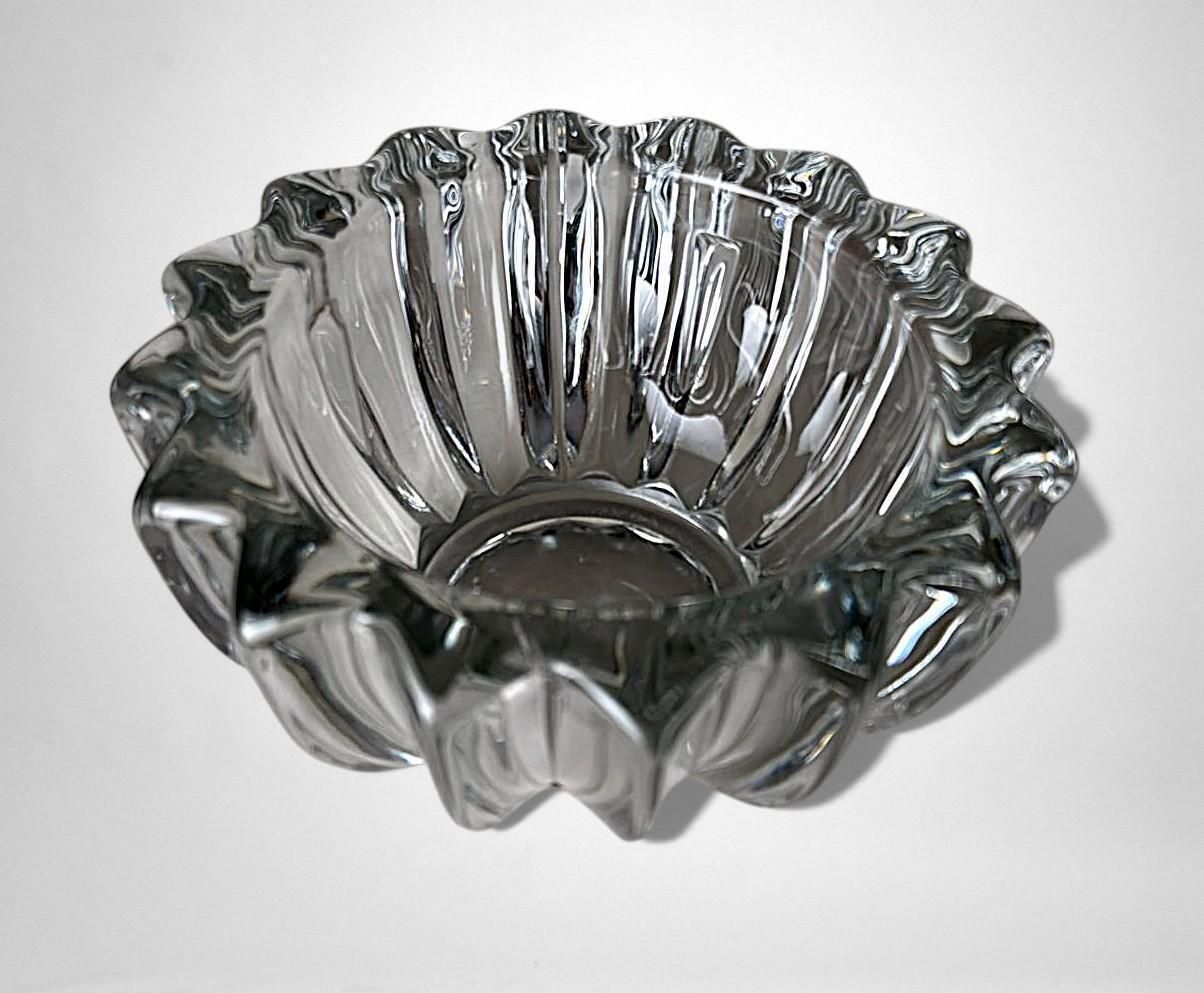 313.0 Art Deco Pierre D’avesn Flower Holder / Glass Bowl photo