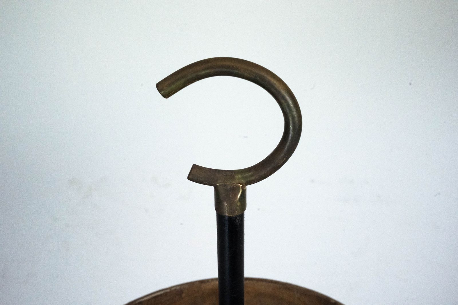 Mid Century Umbrella Stand In Iron And Brass With Neoclassical Relief, Italy 1950s photo vinterior