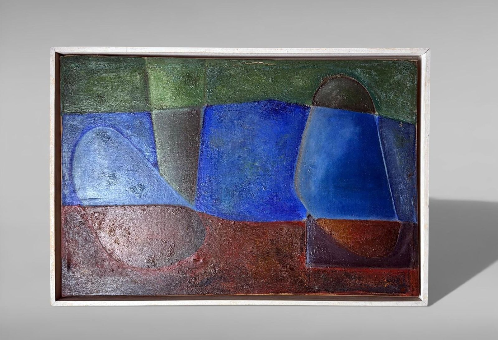Abstract Lyrical French Oil Painting On Canvas photo for sale