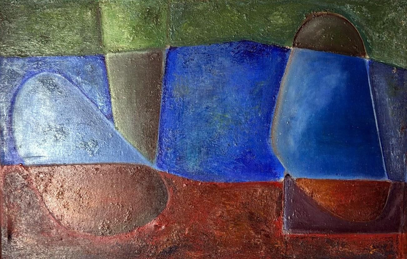 Abstract Lyrical French Oil Painting On Canvas photo Art