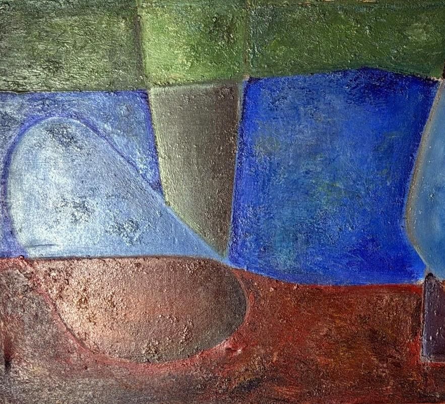 Abstract Lyrical French Oil Painting On Canvas photo 789.0