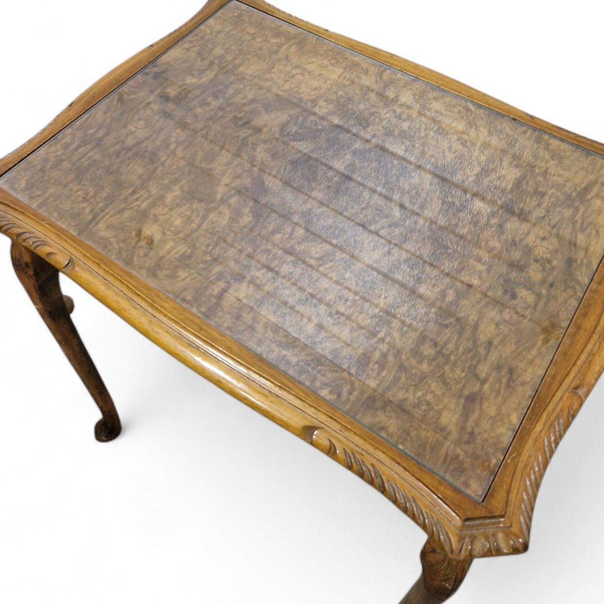 Furniture Carved Nest Of 3 Side Tables – Antique Style Occasional Tables Nesting Tables photo