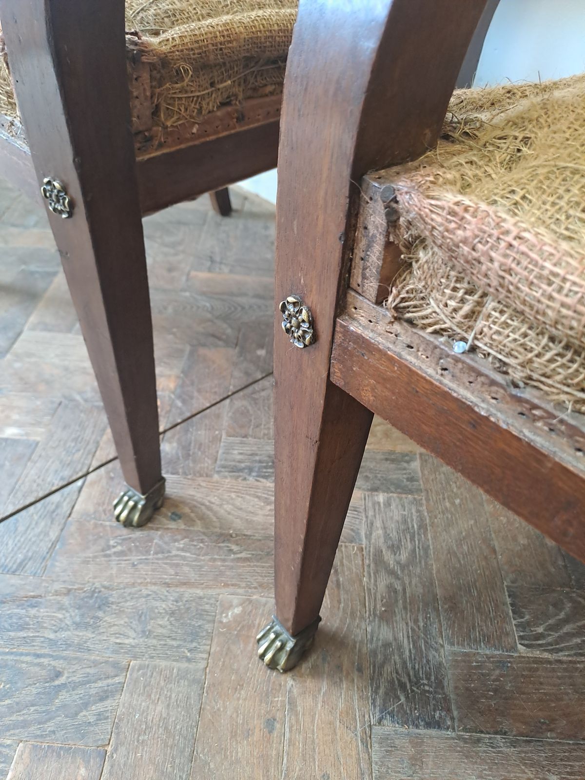 Pair Of French Empire Style Armchairs, Circa 1900 photo for sale
