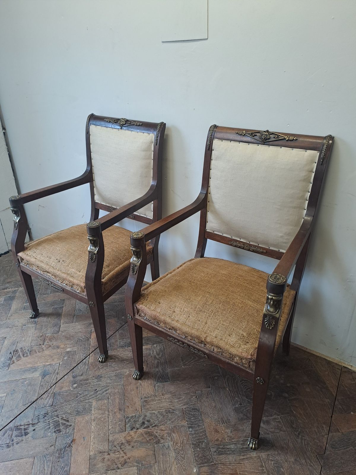 Pair Of French Empire Style Armchairs, Circa 1900 photo 1100.0