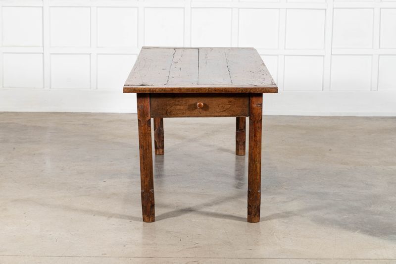 Large 19thc French Elm & Fruitwood Farmhouse Table photo vintage