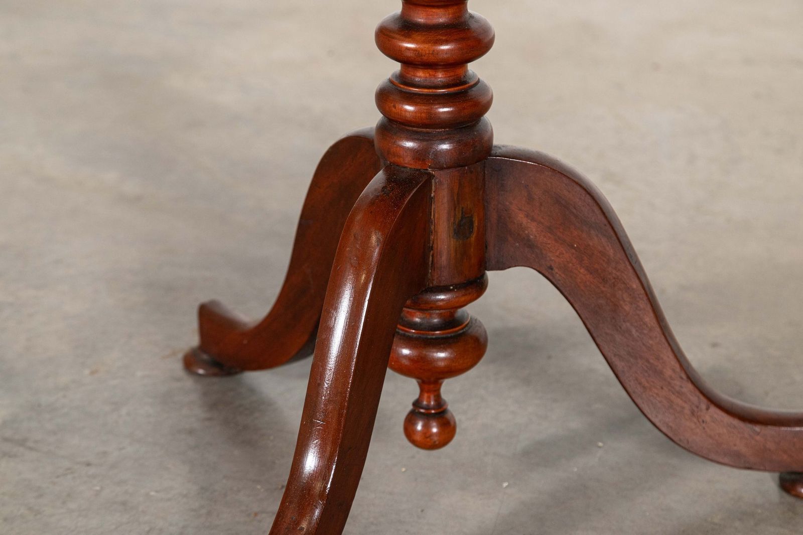 19thc English Mahogany Tilt Top Bobbin Occasional Table photo buy