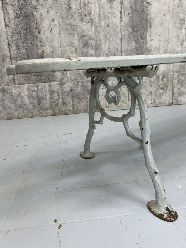 Grey Cast Iron And Wooden Bench photo Furniture
