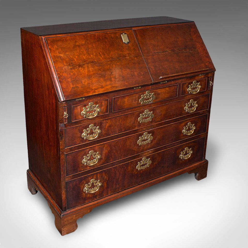 Rare Antique Barrister's Bureau, English Secretary, Escritoire, Georgian, C.1760 photo Furniture