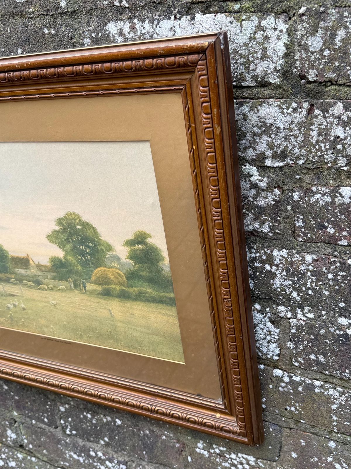 photo buy 1900s Tranquil English Pastoral Landscape Print Near Little Marlow, Buckinghamshire Scene