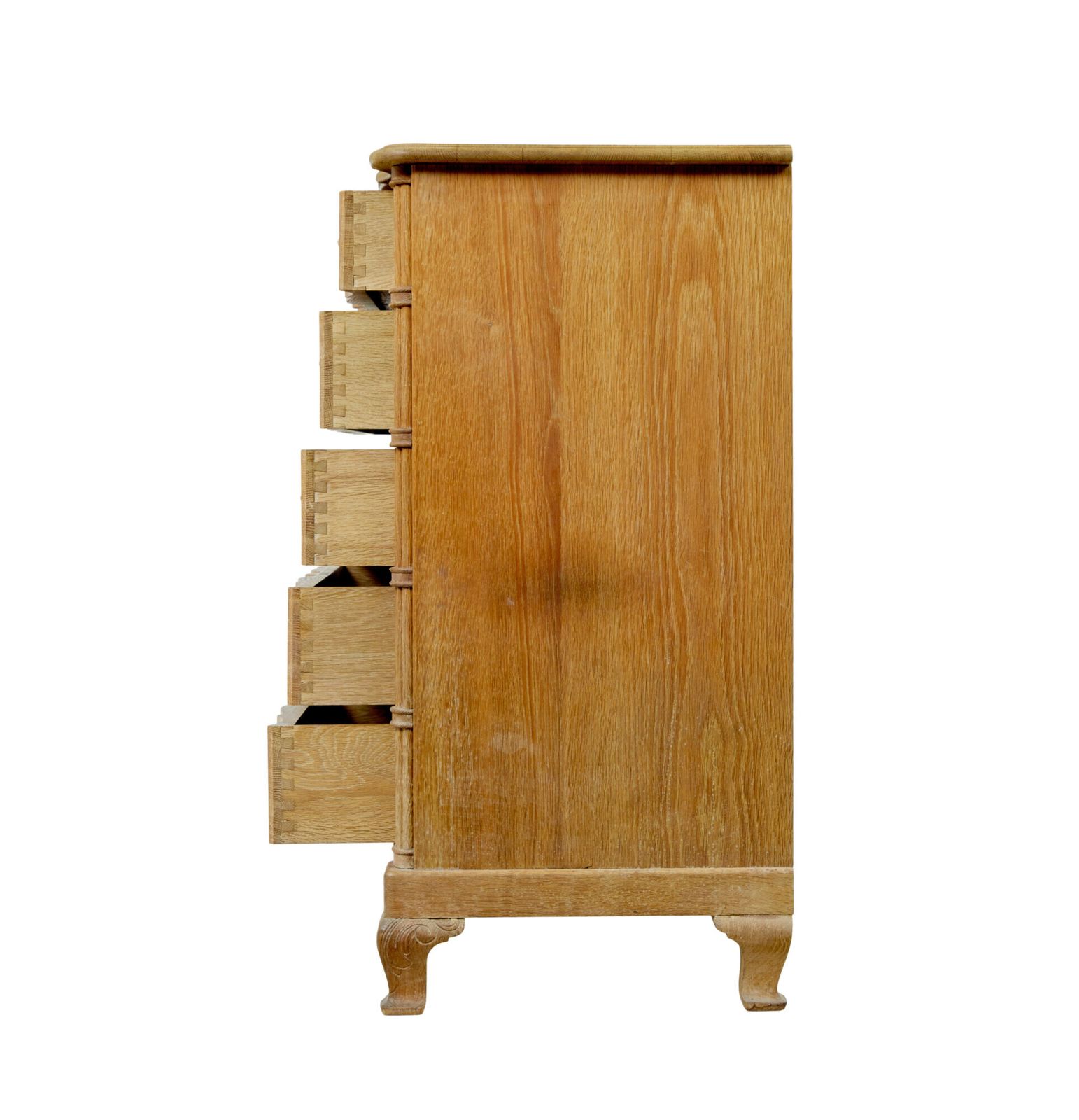 Mid Century Baroque Revival Solid Oak Chest Of Drawers photo Furniture
