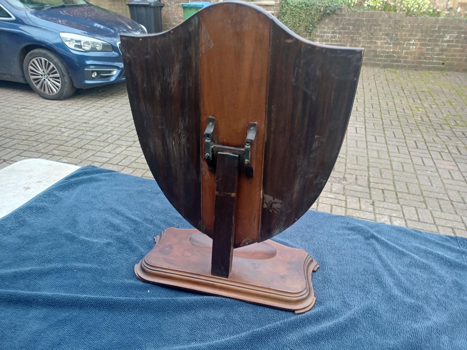 Victorian Solid Mahogany Swivel & Tilting Dressing Table Mirror Shield Bevelled Glass Antique C1870 Rare Quality photo Home Decor