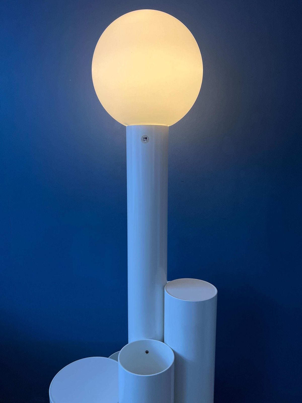 White 'Close Encounter' Floor Lamp And Plant Stand By Kerst Koopman photo furniture