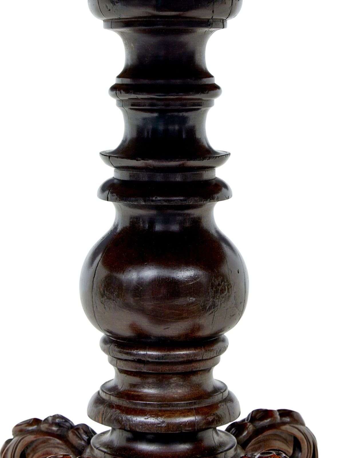 19th Century Scandinavian Hand Carved Oval Center Table photo 2365.0