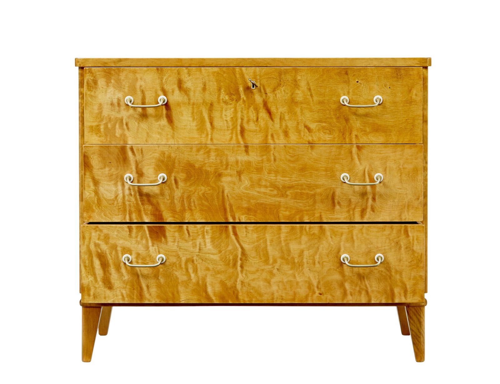 Mid Century Scandinavian Tiger Birch Chest Of Drawers photo 1925.0