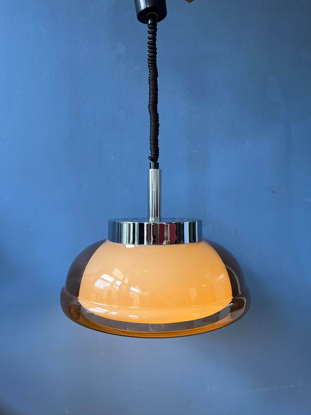 Vintage Herda Space Age Hanglamp / Mid Century Plafondlamp Jaren '70 photo vinterior
