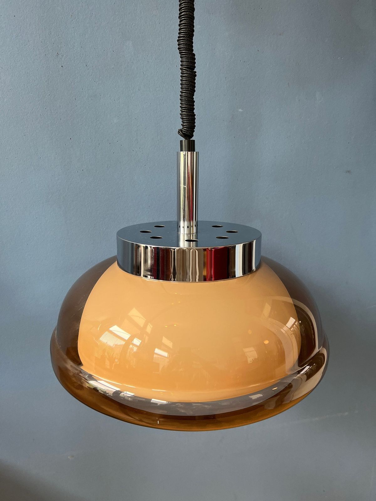 Vintage Herda Space Age Hanglamp / Mid Century Plafondlamp Jaren '70 photo vintage