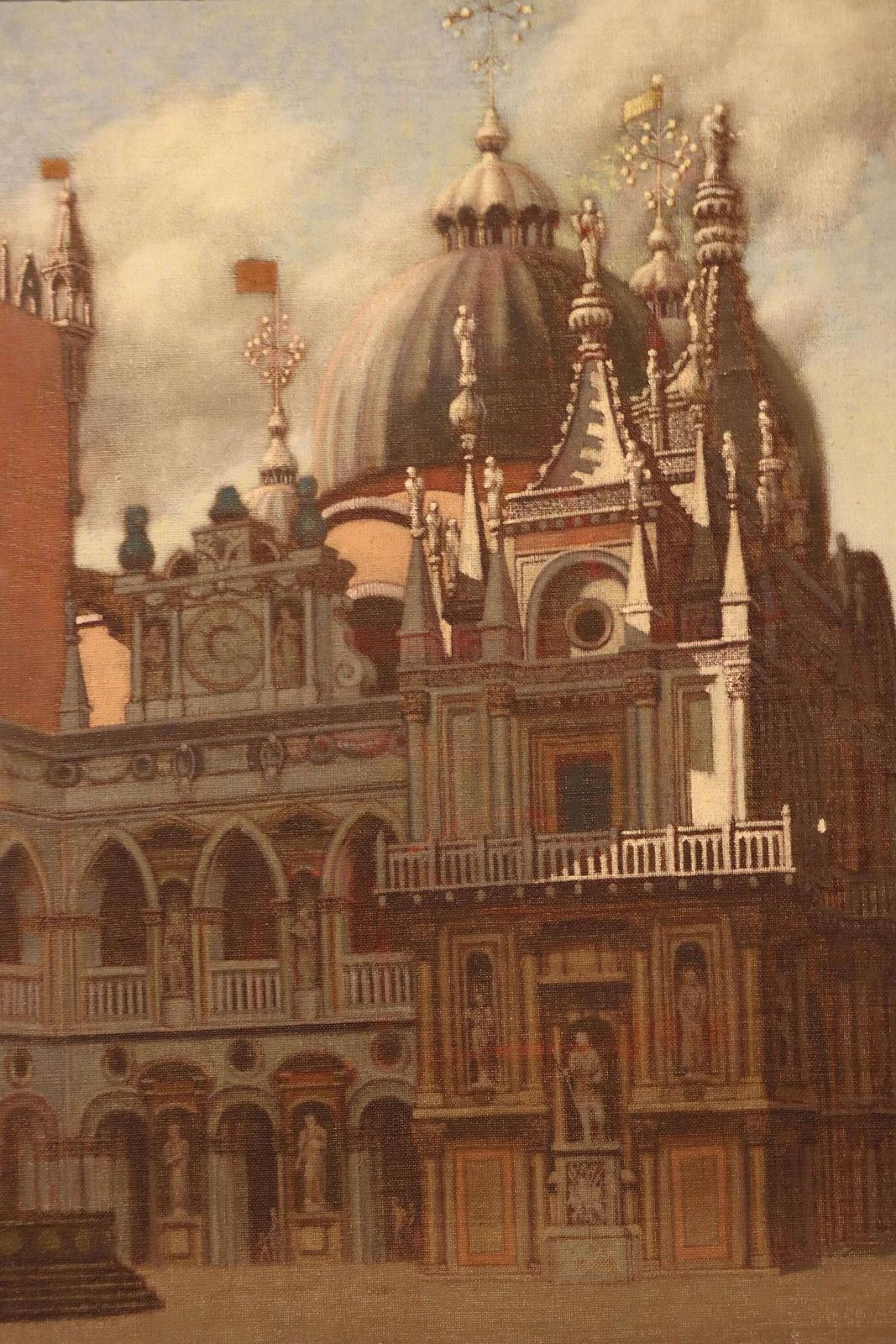 “The Man With The Broom” – Venetian View Of The Palazzo Ducale By Vivian Bewick photo 1380.0