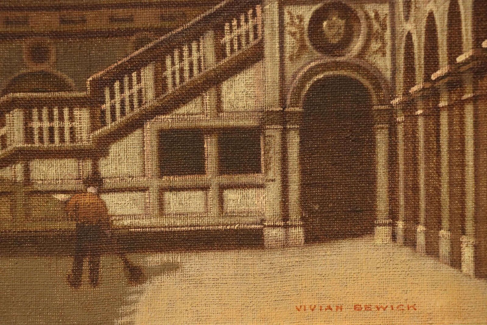 “The Man With The Broom” – Venetian View Of The Palazzo Ducale By Vivian Bewick photo vinterior