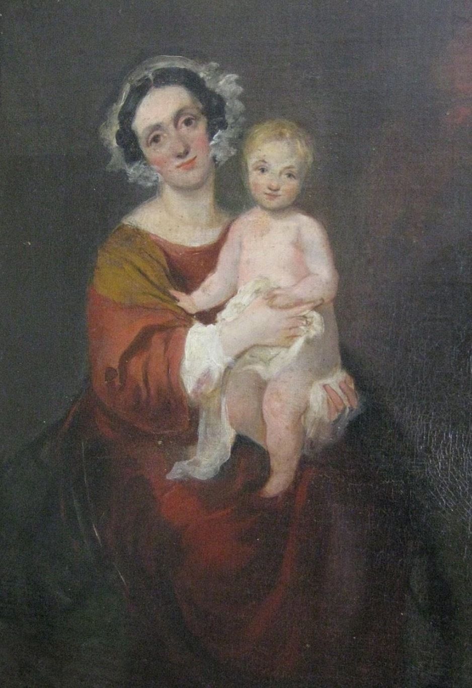 Victorian Portrait Of Mother And Son photo furniture