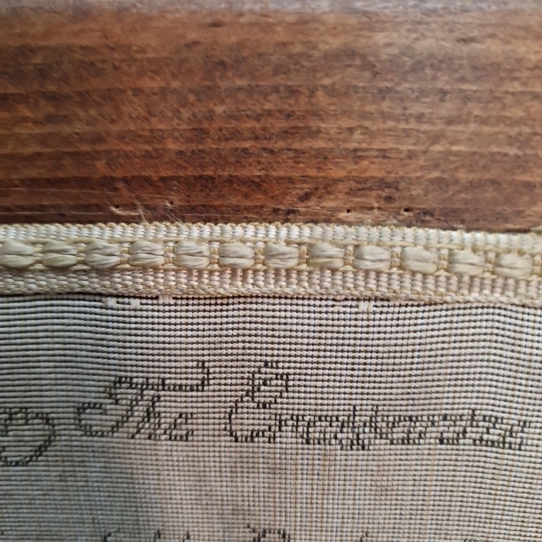 Antique Wooden Child's Chair Upholstered Seat Arts And Crafts Oak Vintage photo vinterior