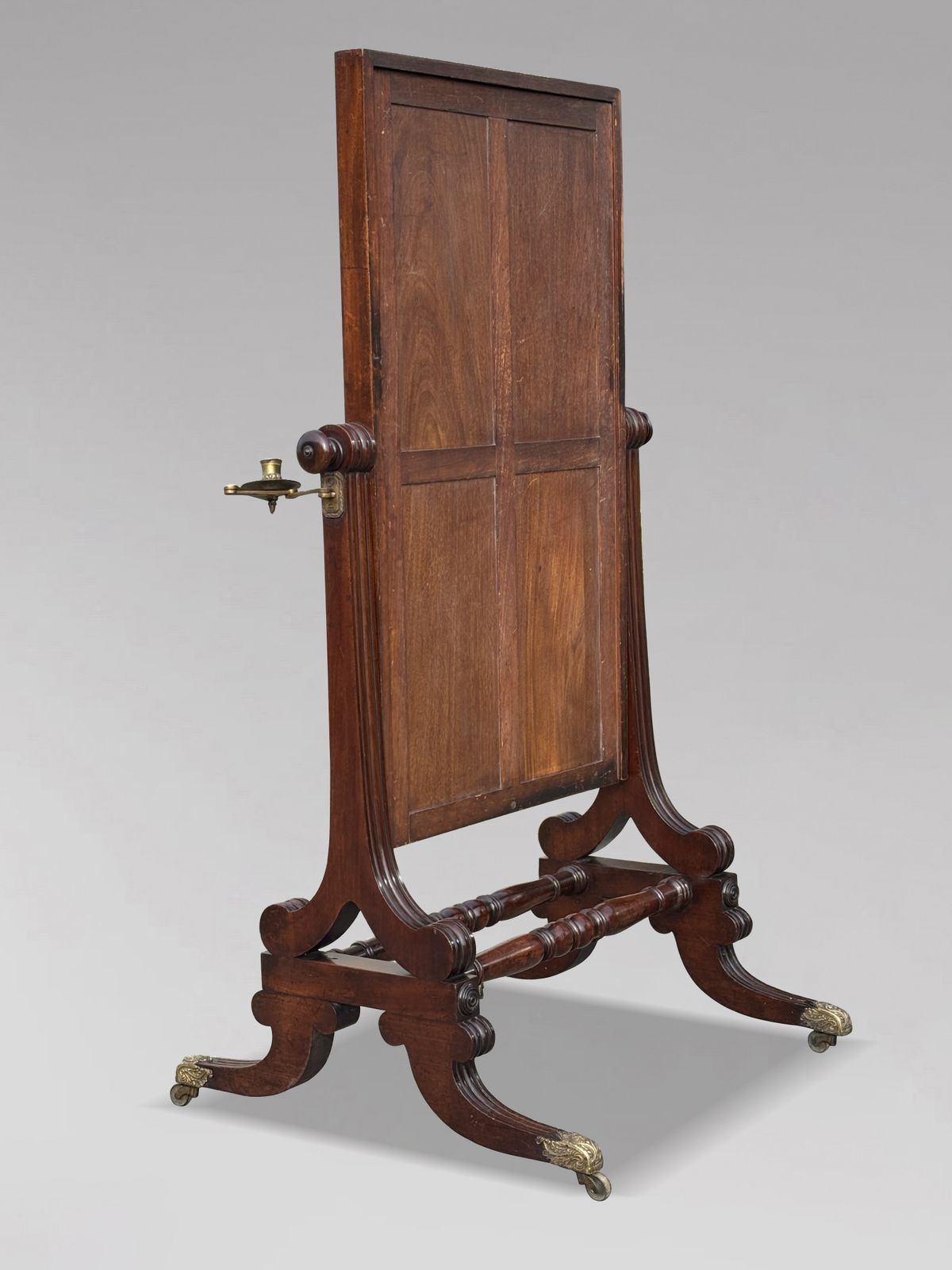 19th Century William IV Period Mahogany Cheval Mirror photo for sale