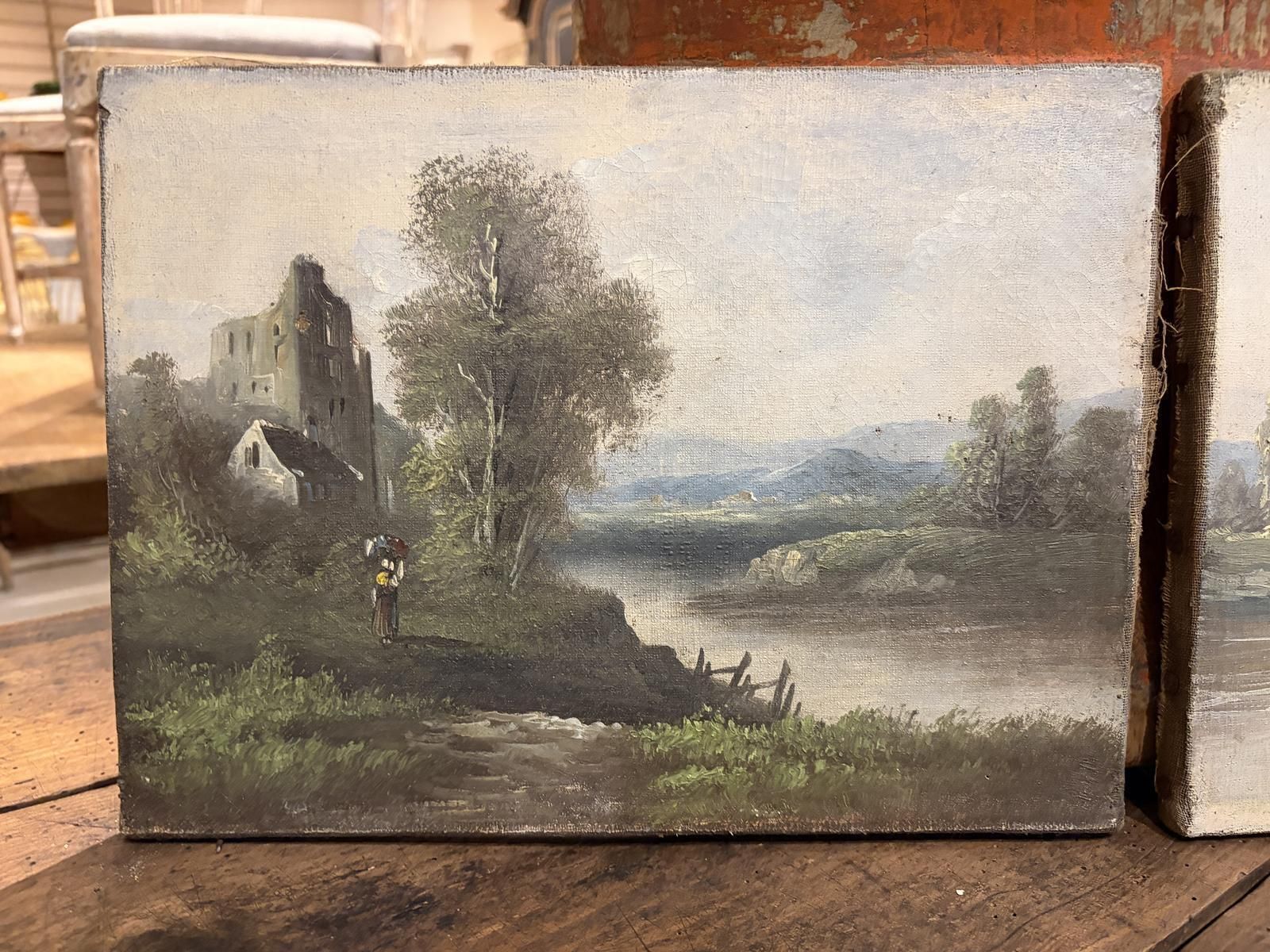 Pair Of 18th Century Continental Landscapes photo for sale
