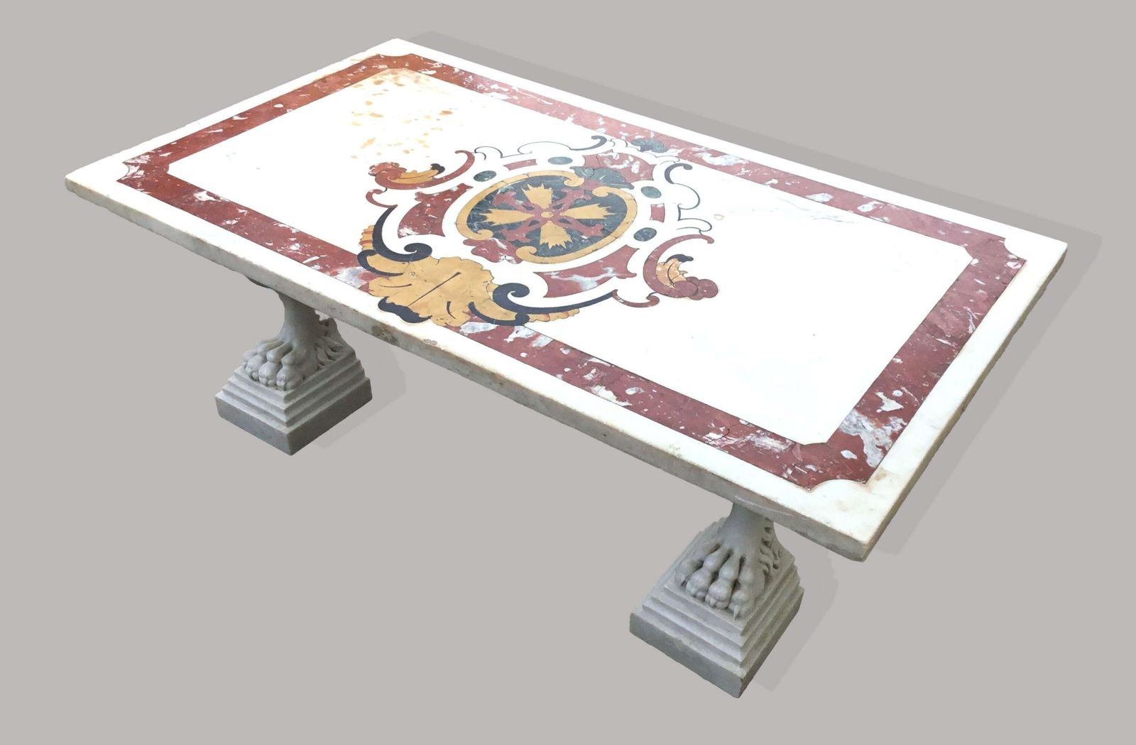 photo vinterior Magnificent C18th Large Italian Marble Low Centre Table