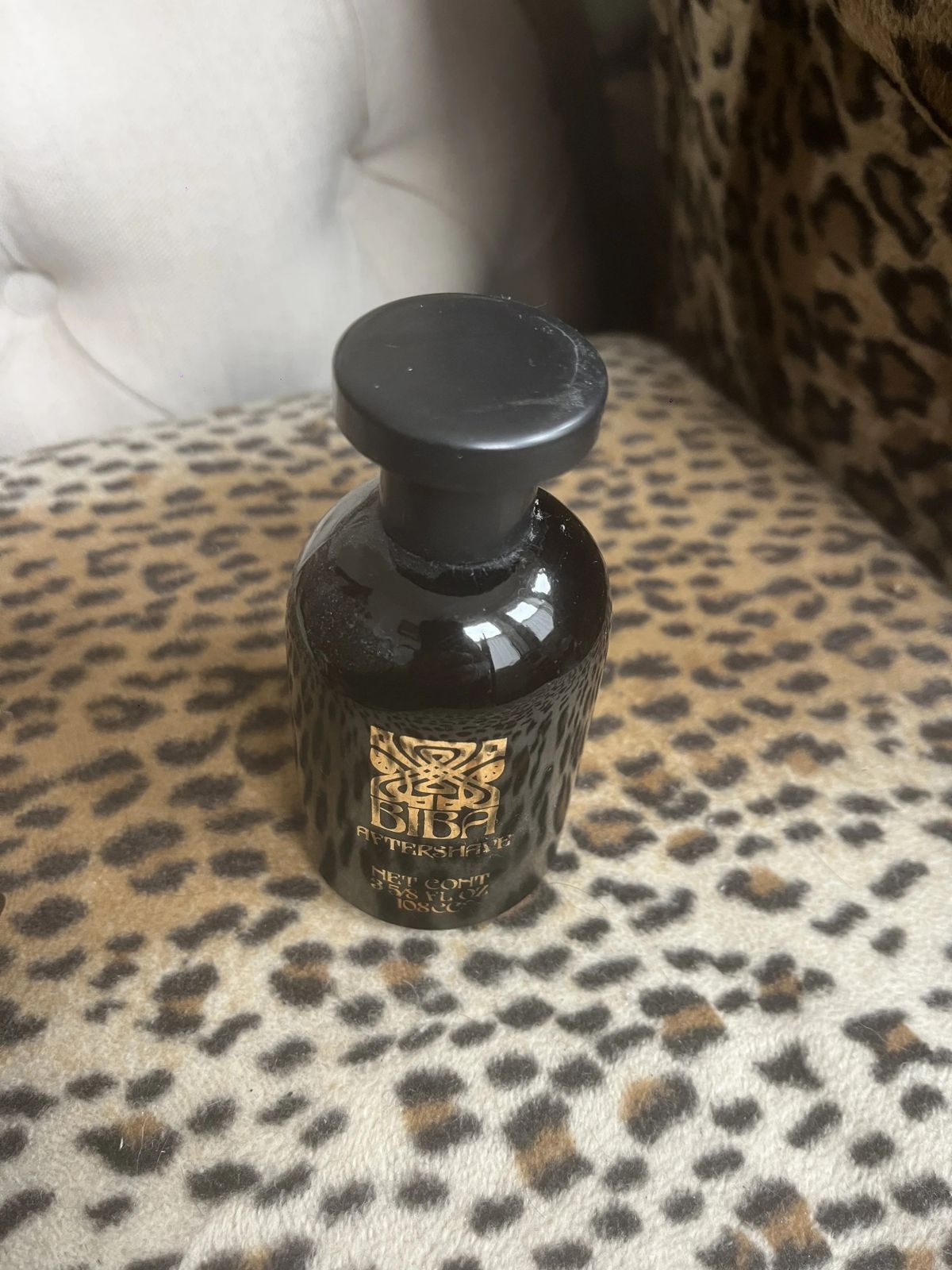 Biba Original Bottles 1970s Black & Gold Glass X 3 Skin Tonic Cleansing Lotion & Cologne photo for sale